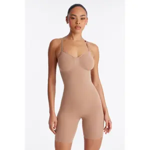 Nova Sculpt Seamless Strong Compression Thigh Shaping Bodysuit - Nude