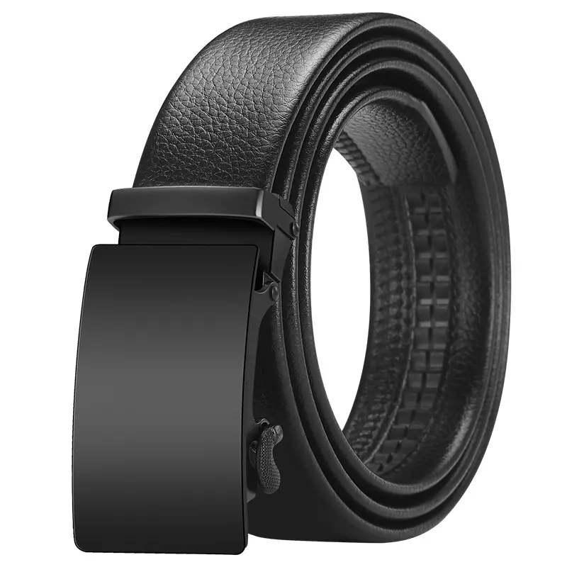 Men's Classic Business Texture Belt, Suitable for Business, Casual Outfits and Gift Giving, Casual Fashion Versatile Automatic Buckle Belt, Fashion Casual Leather Belt