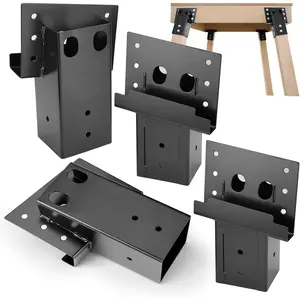 Elevator Bracket Deer Stand Brackets 4x4 Deer Blind Bracket with Powder Coating Outdoor Angle Bracket for Hunting Box Blind Elevated Platform Tree Stand Shooting Shack Pergolas 4 PCS