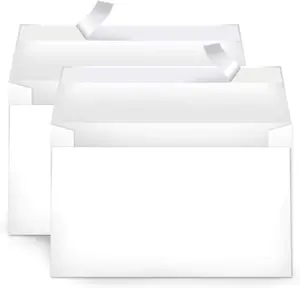 Amazon Basics A9 Blank Invitation Envelopes with Peel and Seal Closure, 5-3/4 X 8-3/4 Inches, White - Pack of 100 AMZA22