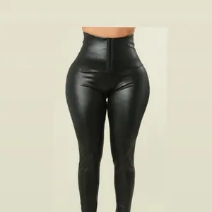 Hook closure belly control pants