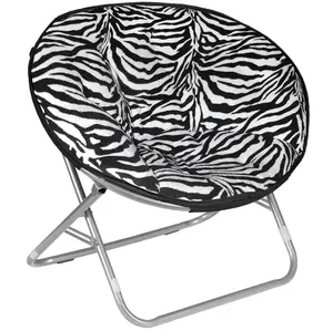 Faux Fur Sauce Chair with Zebra Pattern, Perfect for Your Home