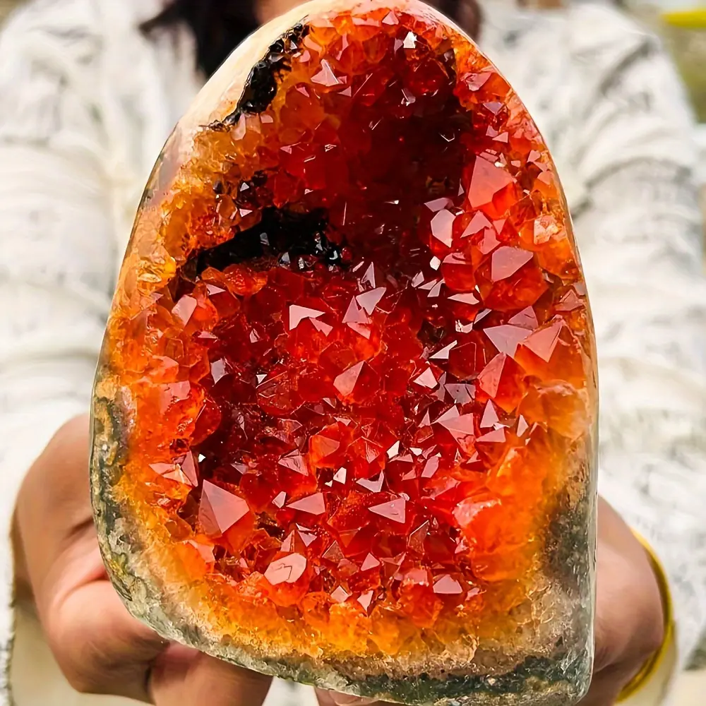 A variety of different colors Geode Stone Cluster, Crystal Cave Specimen, Perfect Choice for Home Decoration and Unique Holiday Gifts, Holiday Party Decoration, Crystal Gifts for Parents and Friends, Bedside Table Decoration, Office Decoration