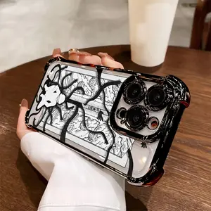 Anime Fullmetal Alchemist Phone Case Compatible with iPhone 17 Air 16 15 14 13 12 11 Pro Max X XR XSMAX 8 7 Plus Shockproof Transparent Soft Back Cover Animal Colorful Personalized Protection