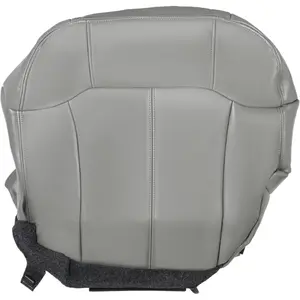 Left Bottom Seat Cover Compatible with 1999-2002 Chevy Silverado GMC Sierra Tahoe Suburban Avalanche Yukon 922 122 Driver Side Synthetic Leather Seat Cover - Pewter Gray Car Accessories