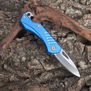 2-in-1 Multi Folding Pocket Knife, EDC Small Knife with Bottle Opener, 1.7" Stainless Steel Blade and Aluminum Handle, Compact and Lightweight for Daily Use and Gifts