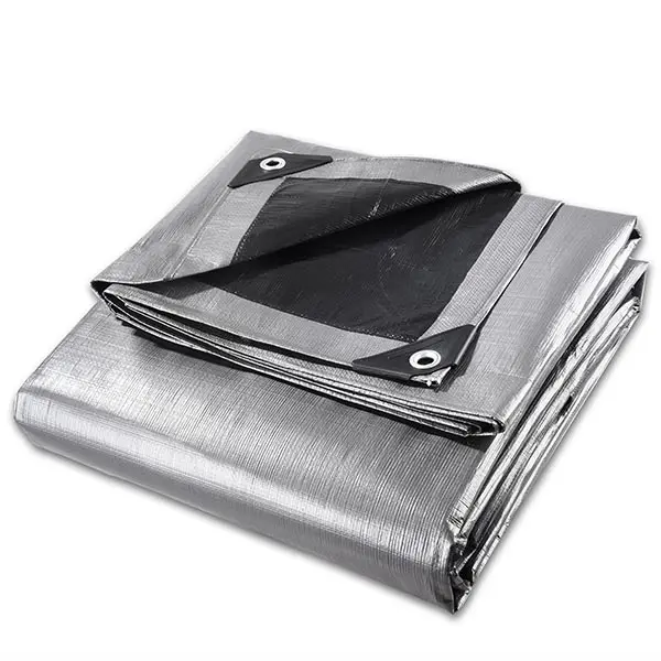 Yescom 40'x30' Heavy-Duty Poly Tarp Reinforced Canopy, Silver Yescom 40'x30' Heavy-Duty Poly Tarp Reinforced Canopy, Silver