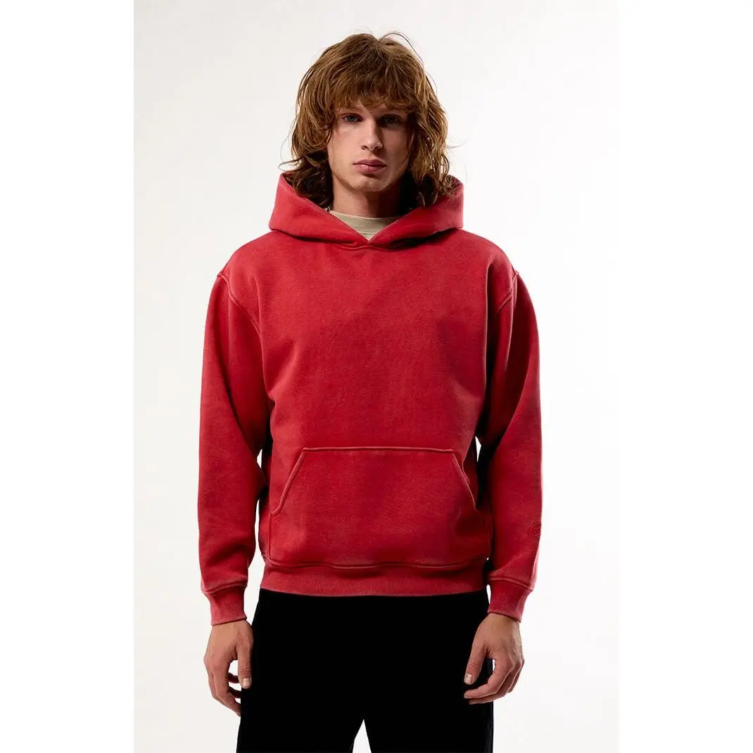 Pacsun Men's Red Snow Wash Hoodie