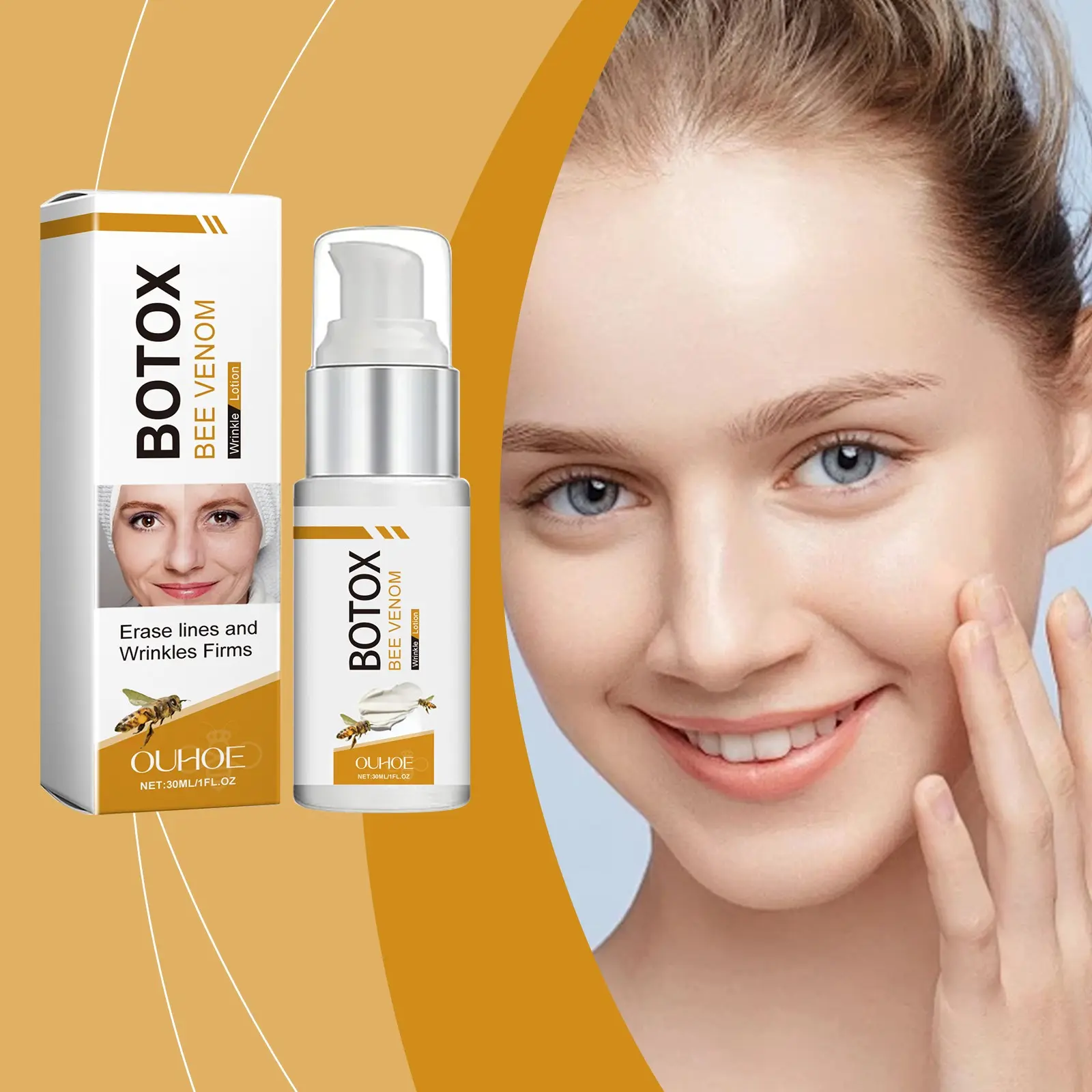 Bee Venom Face Cream Hydrating Moisturizing Elastic Skin Moisturize Smooth Skin Firming Facial Treatment Moisturizer, Skincare for Women & Men, Dry Skin Care