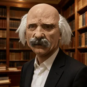 Old Man Bald Head Beard Mask Costume Accessory, Perfect for Halloween Parties & Themed Events, High-Quality Material