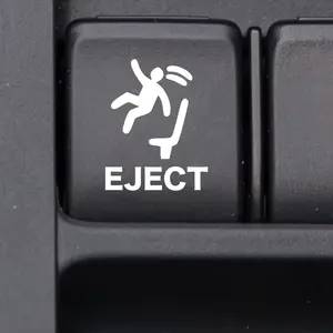 Set of 2 Eject Button Stickers for Empty Car Buttons, Humorous Car Accessories for Men, Video Game Decals for Vehicles, Prank Gift for Car Enthusiasts, Christmas Decorations