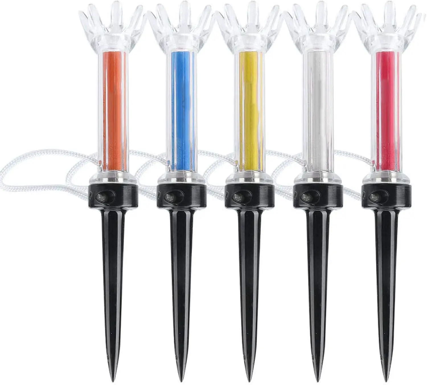 Golf Tees, 5Pcs Flexible Magnetic Plastic Golf Tee Training Practice Tool Accessory