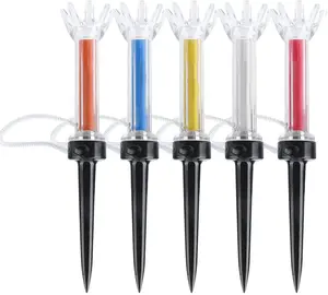 Golf Tees, 5Pcs Flexible Magnetic Plastic Golf Tee Training Practice Tool Accessory