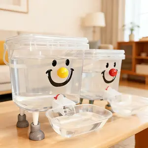 Automatic Pet Water Dispenser, 3/5L Capacity, No Battery Needed, Easy to Clean, Moisture-Resistant, Indoor Outdoor Use, Dopamine Inspired Design, Automatic Water Feeder