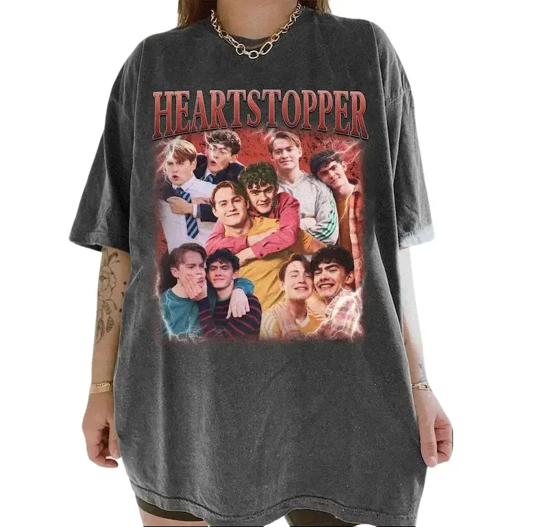 Vintage Heartstopper 90s Bootleg Shirt, Heartstopper Forever Tee, LGBT Romance Graphic Shirt, Queer Love Fan Gift Genny