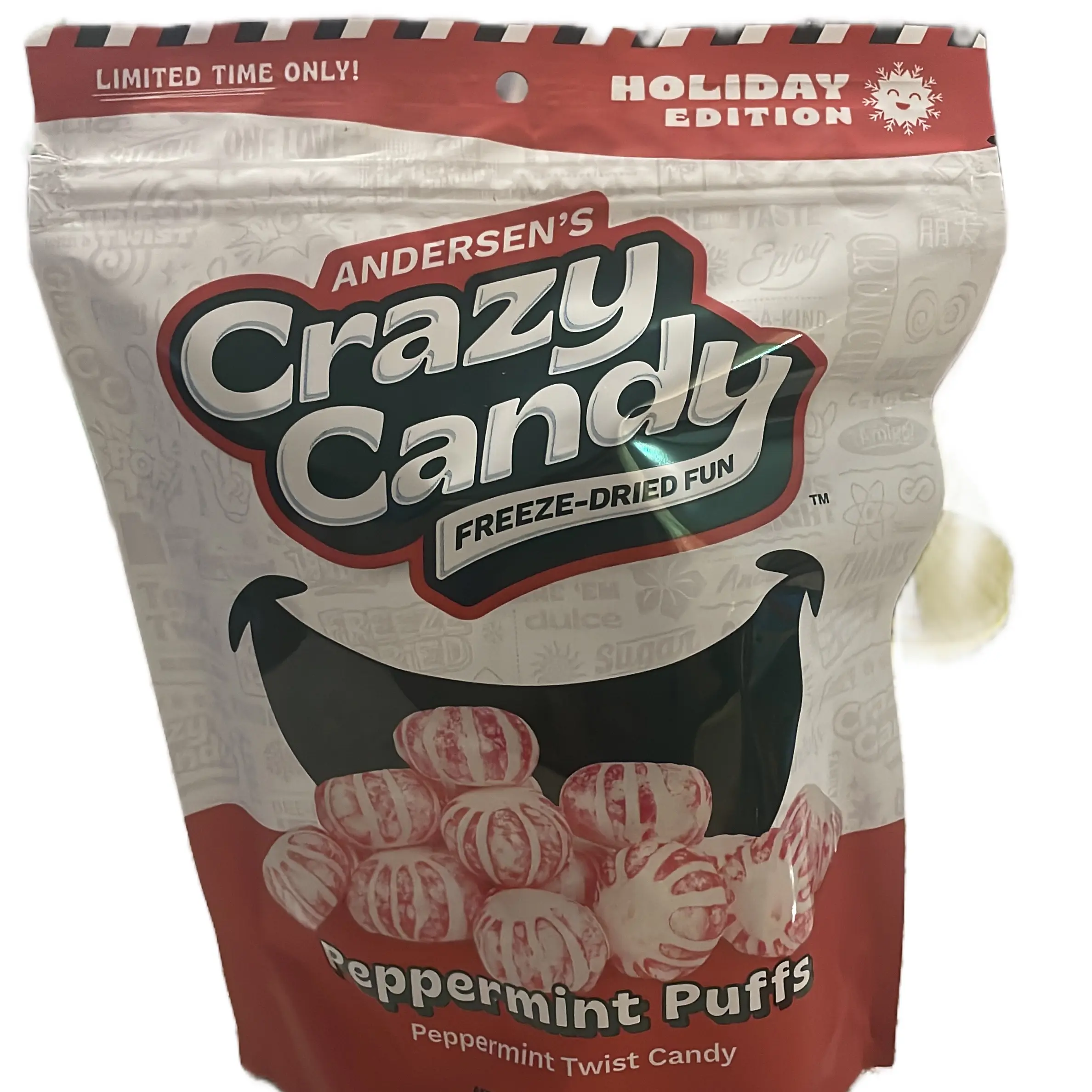 Crazy candy peppermint puffs
