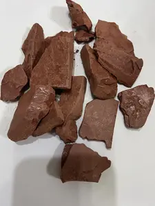 Premium Natural Deep Red Kaolin Clay Chunks, Edible & Cosmetic Grade, Mildly Sticky Raw Earth Clay, 7 oz / 200g