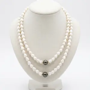 Tahitian Pearl with Mother of Pearl Pikake Necklace