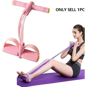 Workout equipment, foot pedal resistance bands, fitness resistance ropes/sit-up aids, six-tube elastic bands, portable Pilates and yoga training equipment, compact home strength training systems, non-slip foot pedals, comfortable handles