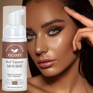 60ML Body Mousse, Self Tanner, Strong Moisturizing, Brownish-Golden Skin Tone, Brightens Skin, Long-Lasting, Contains Hyaluronic Acid
