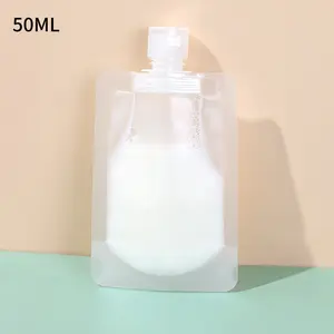 Travel Squeeze Pouches for Lotion & Shampoo, 12pcs/set Leakproof Refillable Cosmetic Container, Portable Travel Cosmetic Container, Makeup