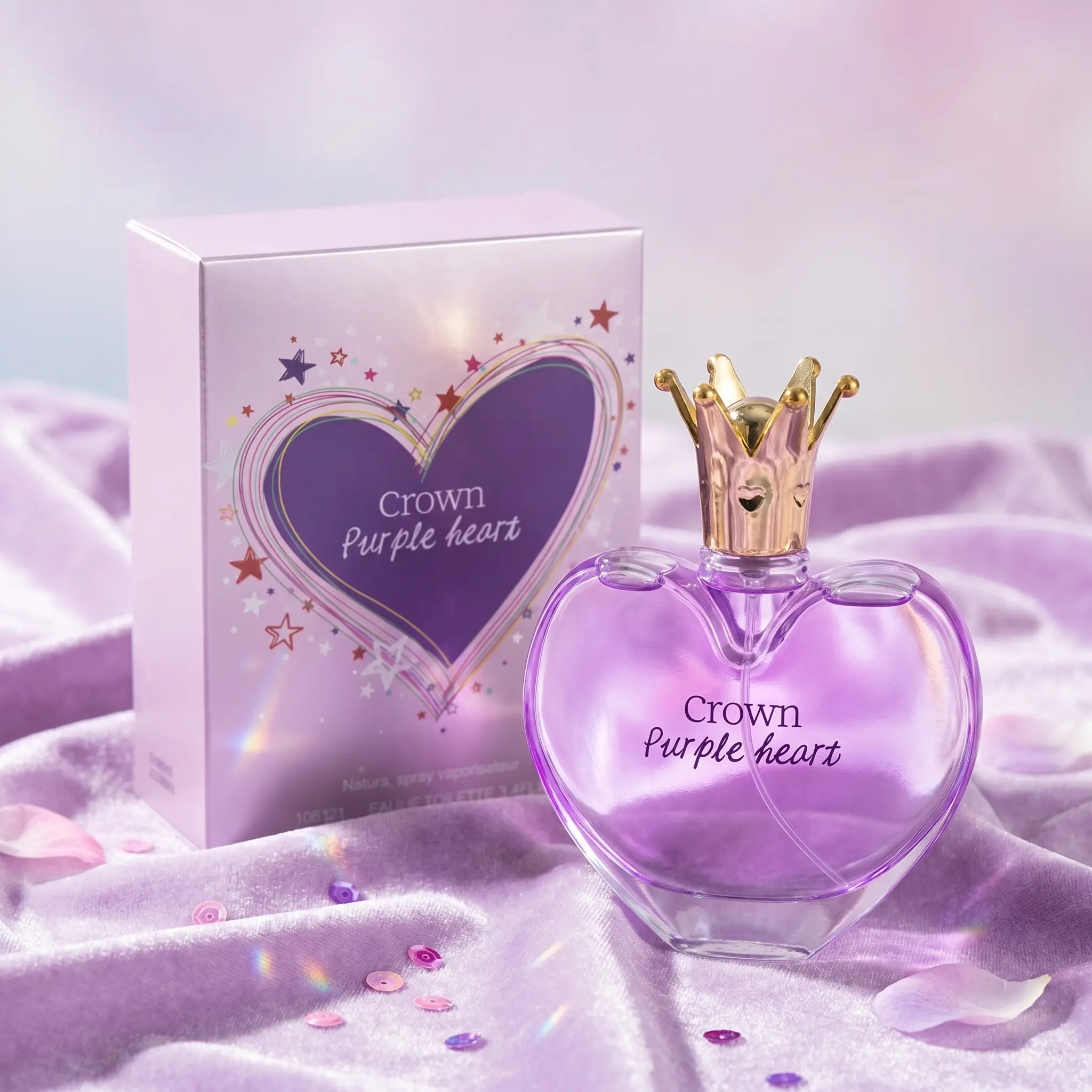 Women's Glow Princess "Crown Heart" Floral Whisper Perfume - Aroma Floral Scent, Daily Scented Pick, Delightful Aroma, Vivid Glow Women's Fragrance, Aroma Fragrance Floral