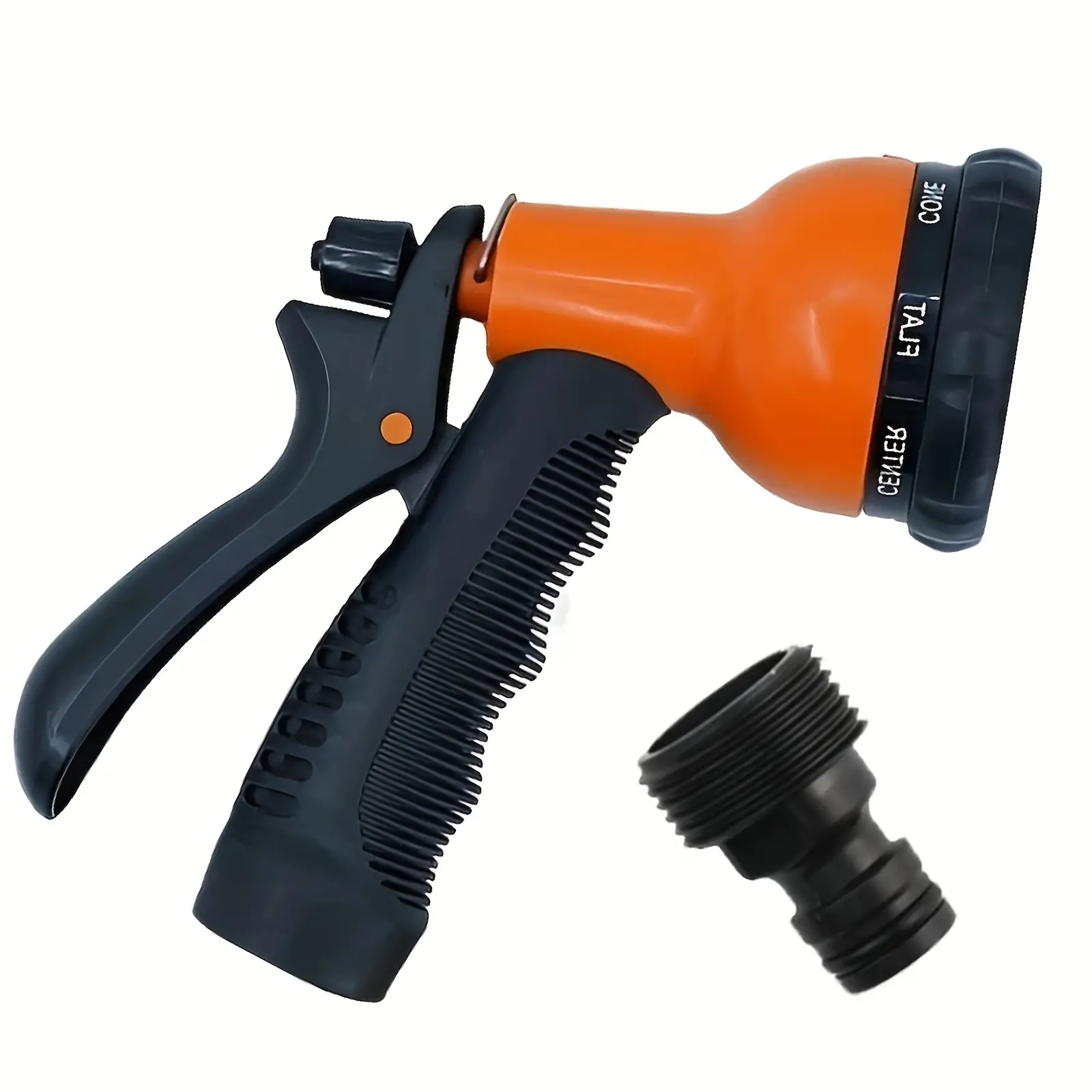 Summerwins Adjustable High-Pressure Multi-Spray Pattern Watering Tool Hose Nozzle - Ergonomic Textured Grip, 5 Spray Modes, Durable Plastic Quick-Connect Adapter for Lawn Irrigation, Car Wash - Home Supplies