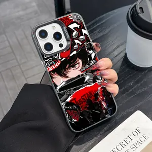 Phone Case - Persona 5 (1) Anime Pattern Phone Case, Black Phone Case, Suitable for iPhone 17 Air 16 15 14 13 12 11 Pro Max Plus  Fashion Trend Full-Coverage Anti-Fal