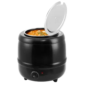 GARVEE Soup Warmer, 13.7 Quarts Commercial Grade Soup Kettle with Hinged Lid and Detachable Stainless Steel Insert Pot, Food Warmer with Anti-Scald Handle for Restaurants, Buffet, Catering