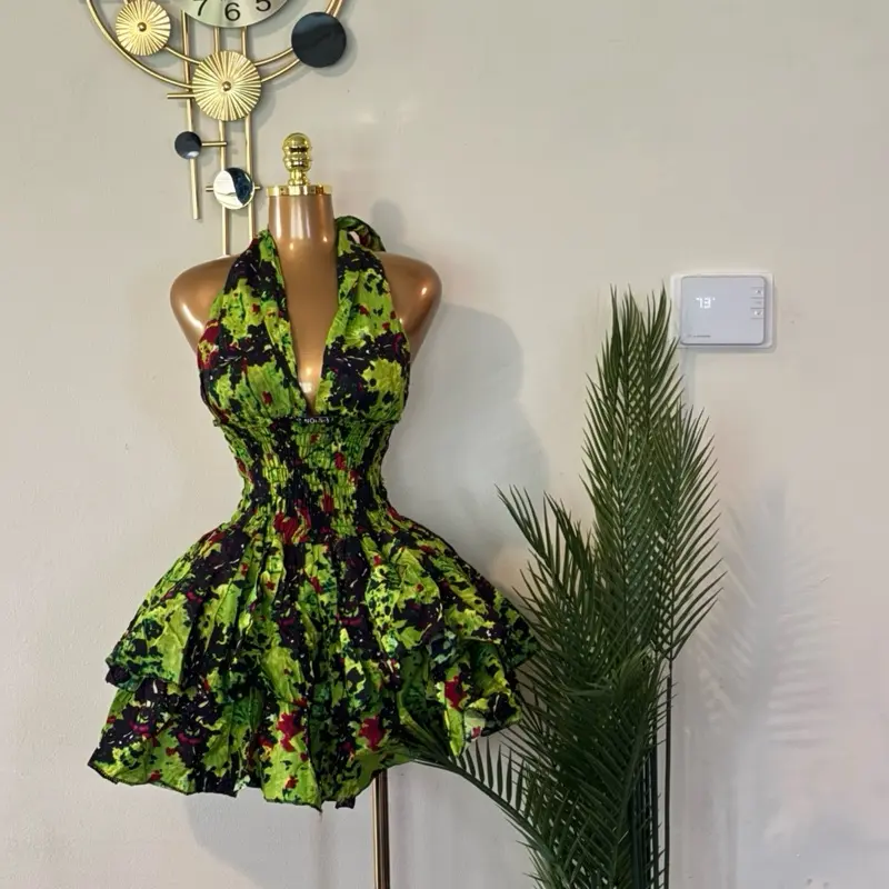 Zeina mini Ankara dress