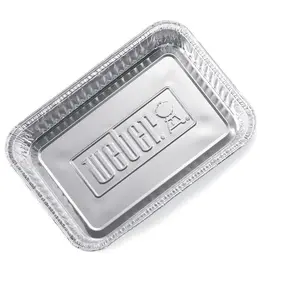 Small Grill Drip Pans 10-Pack - Aluminum Foil Trays for Grilling
