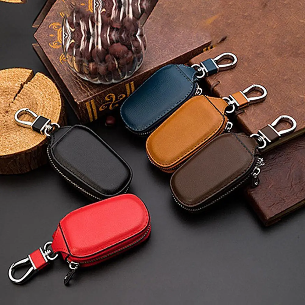 YASEENLIN Premium Car Key Case Holder - Secure Zipper Top Protector, Dust-Proofing Cover, Scratch Guard, Multi-Color Options Interior Accessory