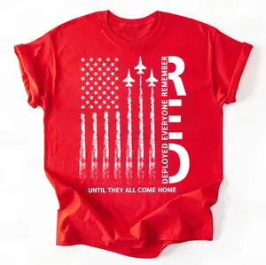 RED Friday Shirt, Remember Everyone Deployed Tee, Military American Flag, Patriotic Soldier Support, Veteran Family Gift