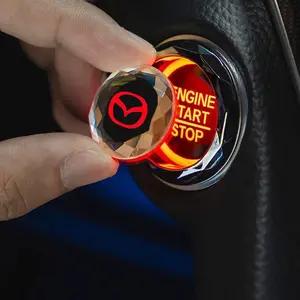 1Pcs car Engine One Button Start Switch Stop Button Cover for Mazda 3 CX3 CX9 CX5 CX8 Mazda6 MX-5 CX30