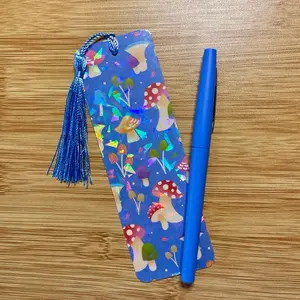 Candy Hearts Bookmark with Tassel (Cracked Ice Holographic Lamination)