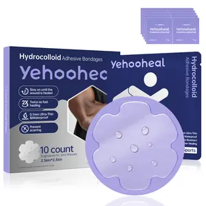 Yehooheal Hydrocolloid Bandages Wound Dressing,Stays on for 7 Days 0.004inch Ultra-Thin Skin-Like Waterproof Faster Healing,Scar Reducing,for Scratches,Cuts,Burns,Blisters,Outdoor First Aid Sensitive Skin