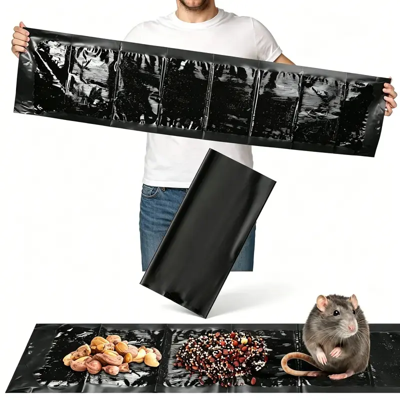 2/4 Pack Sticky Mouse Trap, Super Large 47.2 * 11'' Glue Traps for Mice, Peanut Taste Pheromone Rats Traps Indoor for Home, Rodent Snakes Spiders Roaches