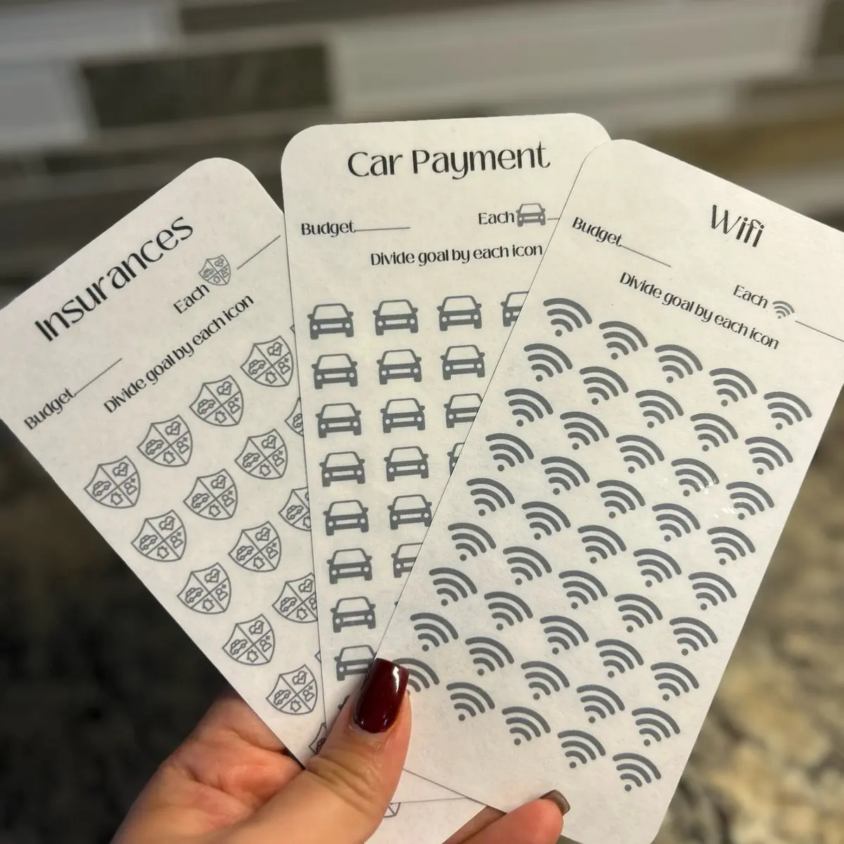 One Month Ahead on Bills Savings Challenge Laminated Tracker, Savings Challenge