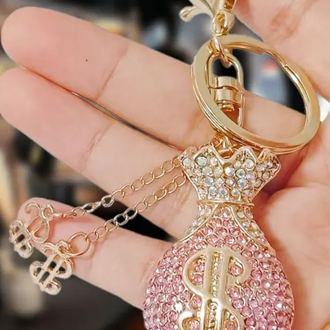 Creative Gift Money Bag for Women, Charm Decorative Car Keychain Jewelry, Stylish Ladies Purse Accessory, Perfect Holiday Present Idea, Keychain Pendant, Keychain for Bags, Metal Keychains