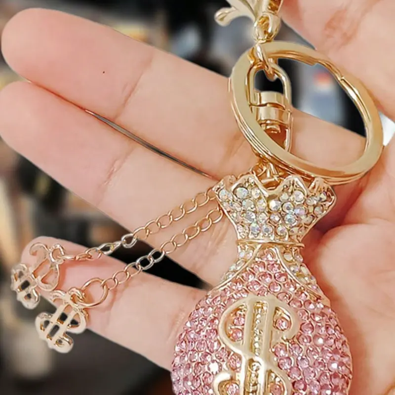 Creative Gift Money Bag for Women, Charm Decorative Car Keychain Jewelry, Stylish Ladies Purse Accessory, Perfect Holiday Present Idea, Keychain Pendant, Keychain for Bags, Metal Keychains