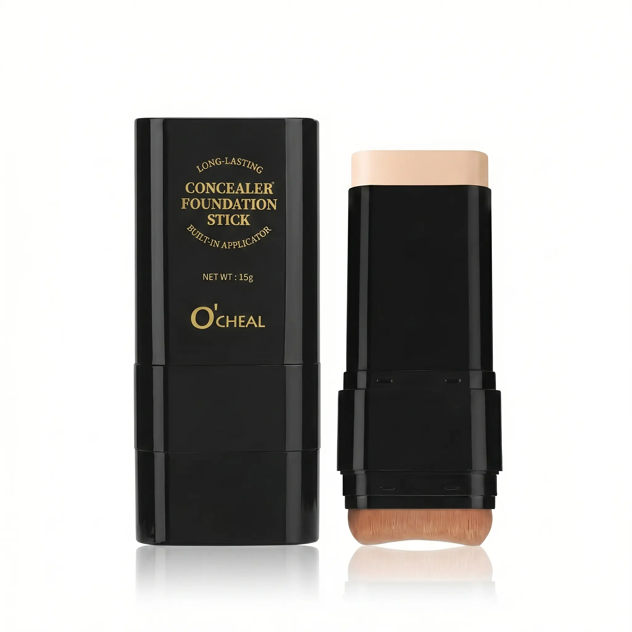 Eraser Concealer Foundation Stick - Silky, Lightweight, Hydrating, Radiant Finish, SPF15 Cosmetic Cream for Acne-Prone & All Skin Types, 15g Daily Makeup (TikTok Shop Spring Glow Up) Setting Pack