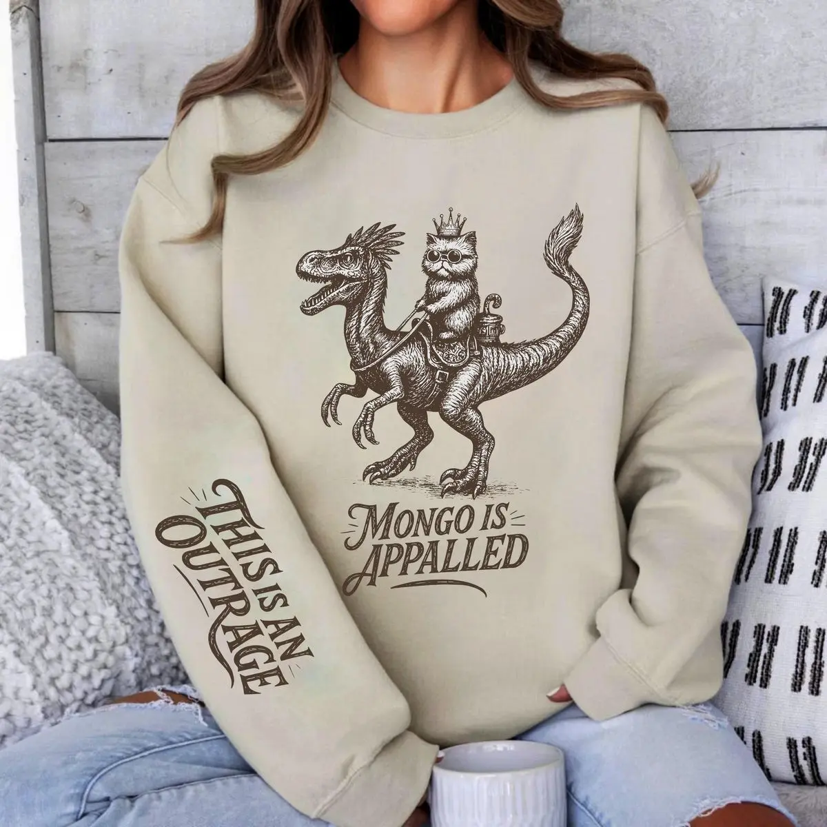Mongo Is Appalled Sweatshirt, PrincessDonut And Mongo Shirt, Dungeon Crawler Carl Sweatshirt, Donut Mongo Shirt, Unisex Long Sleeve Crewneck Womenswear Cotton
