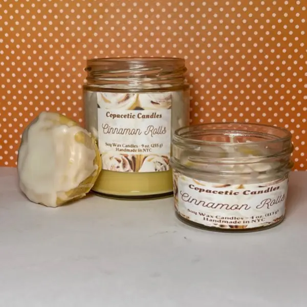 Copacetic Candles Cinnamon Rolls Candles for Fall and Winter Seasons - Sugar Cinnamon Vanilla Scent