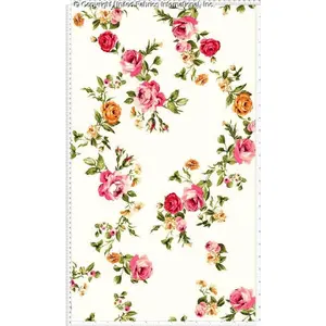 Crepe Techno Printed Dillion Floral Fabric by the Yard Stretch Crepe Fabric for Prom Dress Fabric Sewing