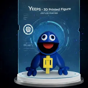 Yeeps Hide and Seek - 3D Printed VR Video Game Figurines Blue Purple Pink 3.5 Inches Tall Display Only Decor