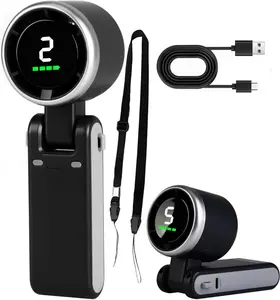 Portable Handheld Turbo Fan, 5 Gear Wind,4000mAh Battery Operated, Up to 10 Working Hours, 3 IN 1 Hand Fan Rechargeable with Air Turbo Tech Cooling Fan for Outdoor Activities, Travel, Working fathersdaygift