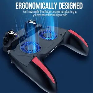 Mobile Gaming Controller with Dual Cooling Fans Ergonomically Designed for Comfort Responsive Triggers Universal Compatibility 4.7-6.5 Inches Five-in-One Functionality