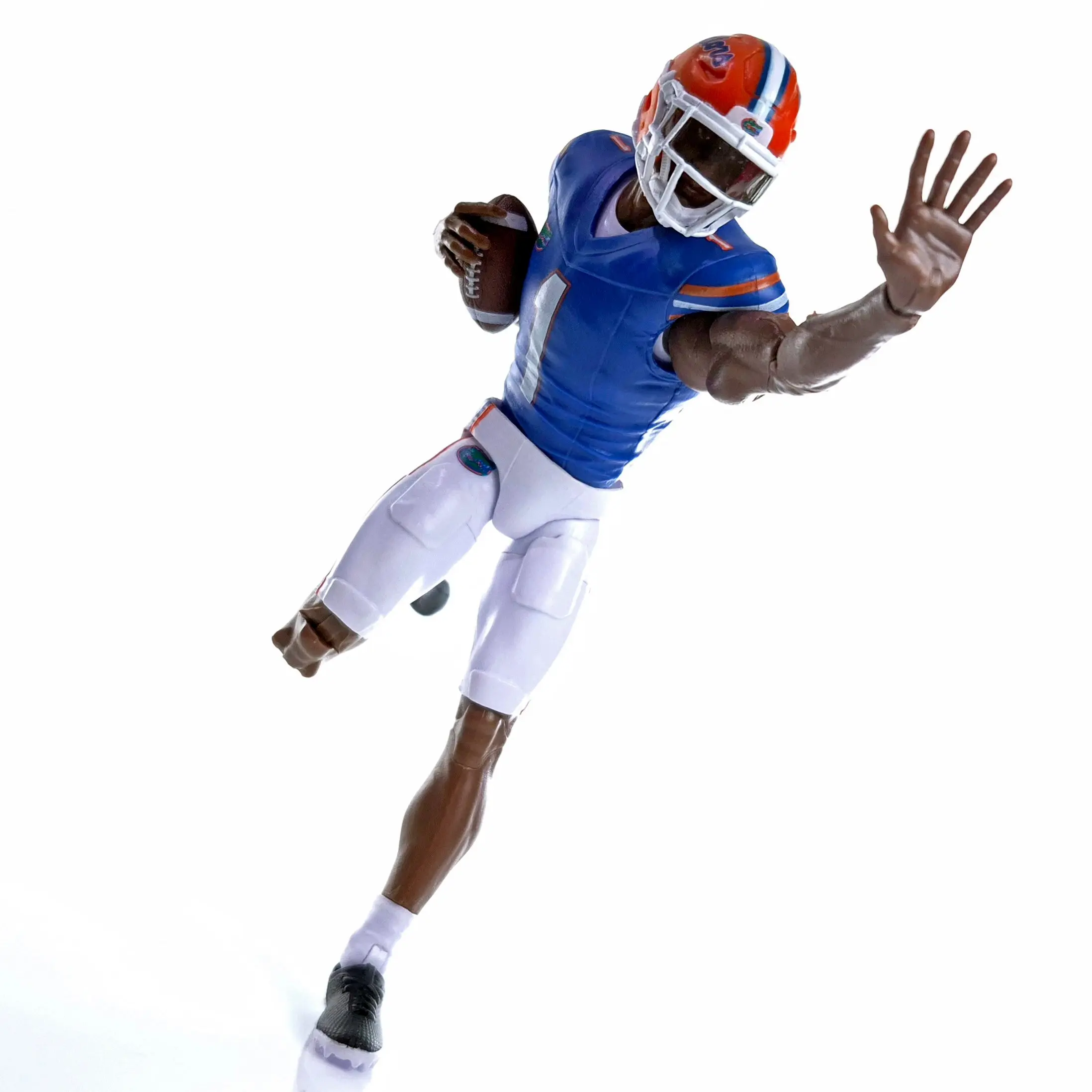 New Officially Licensed University of Florida Gator Pride Football Walk-On Player #1 Collegiate Legends 6-in Fully Articulated Sports Collectible Action Figure Figurine - Display Stand, 4 Hand Poses, Standout Shelf, Swamp Swagger for Gator Fans, Dark