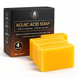 Kojic Acid Skin Radiance Soap - 4 Pack (100g Each) - Face & Body Cleanser with Shea Butter, Camellia Oil & Vitamin C - Gentle Exfoliating & Smoothing Beauty Bar - Supports Even-Looking Tone & Hydrated Feel - for All Skin Types - by BEXPERTSUSA tiktokshops