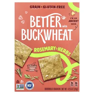 Better with Buckwheat Buckwheat Crackers, Rosemary & Herbs, 4.25 oz (120 g)